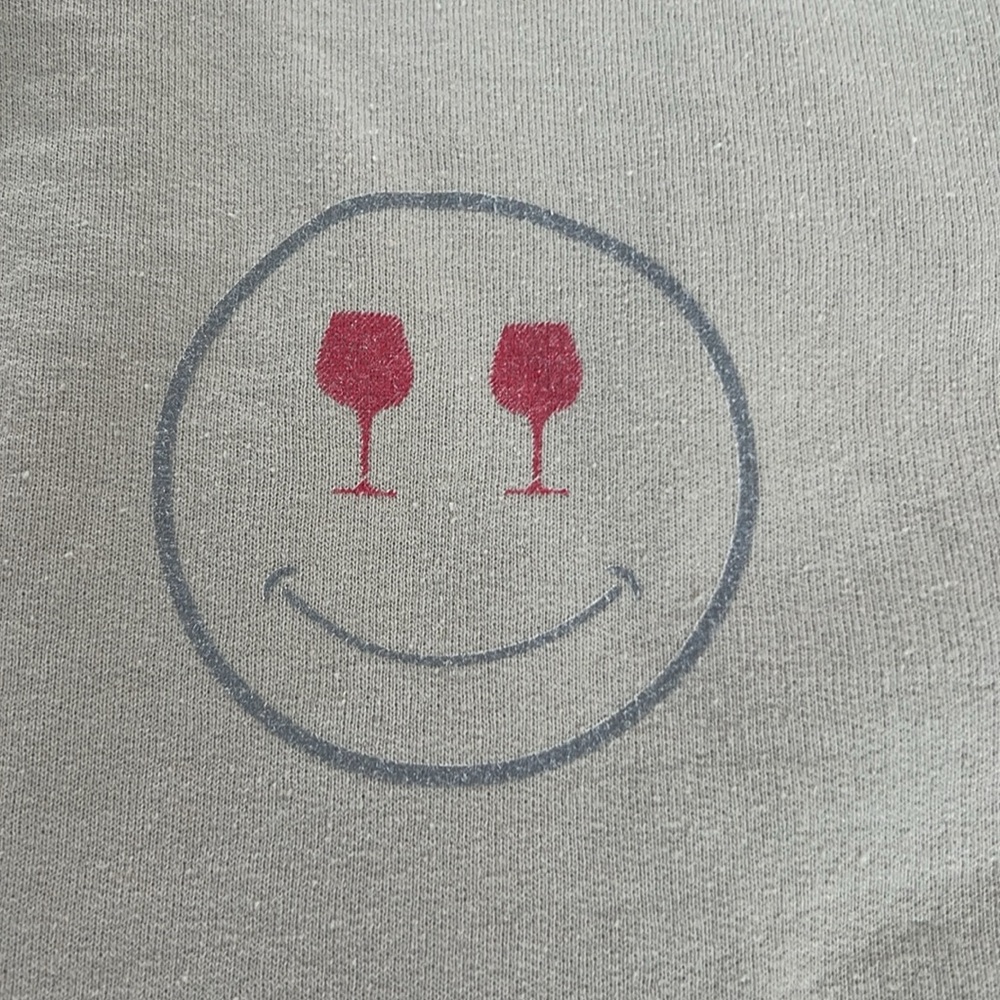 Wine smiley sweatshirt - Picture 2 of 7